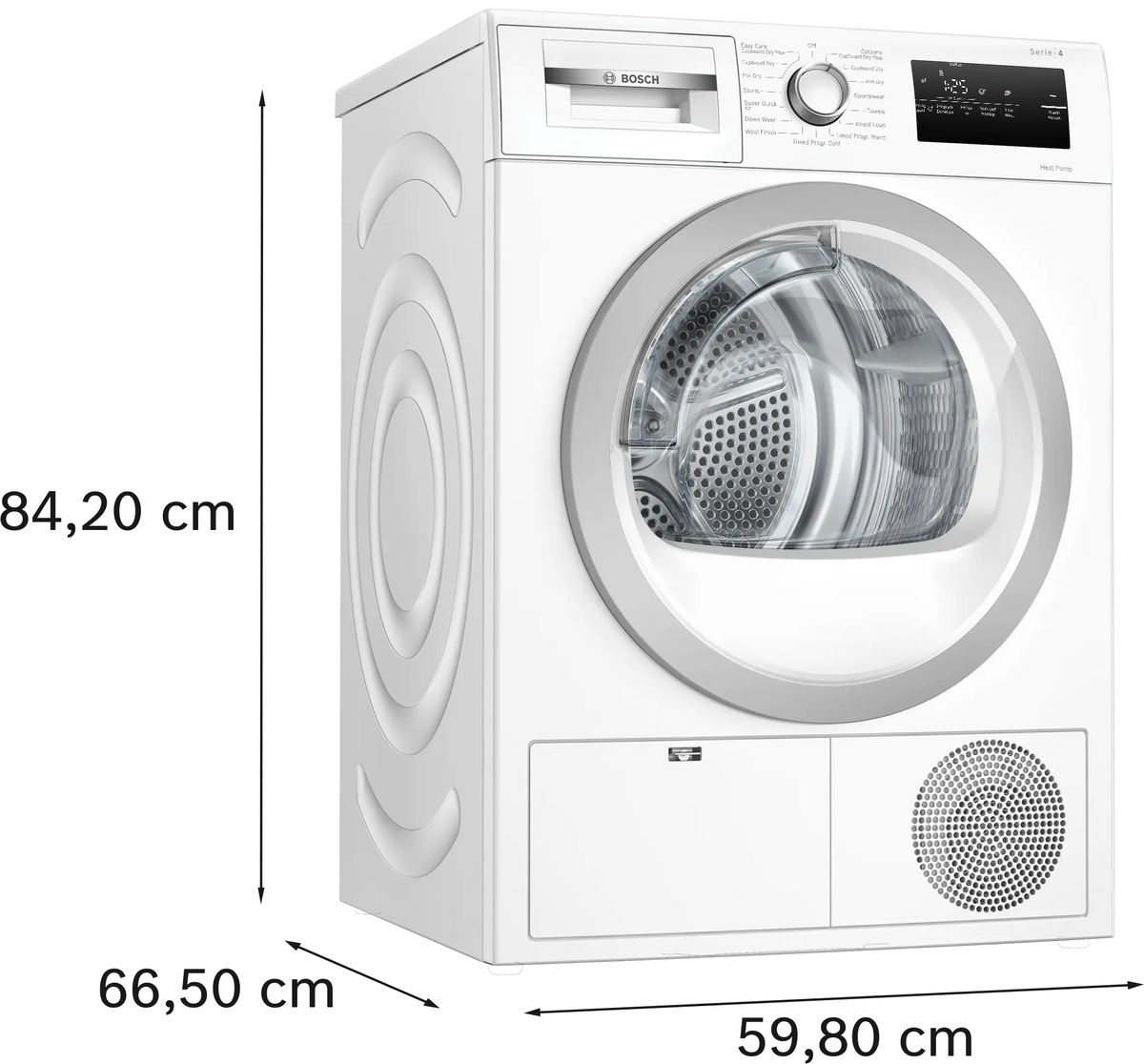 Bosch Series 4 WTH85223GB - White 8KG Heat Pump Condenser Dryer - A++ energy