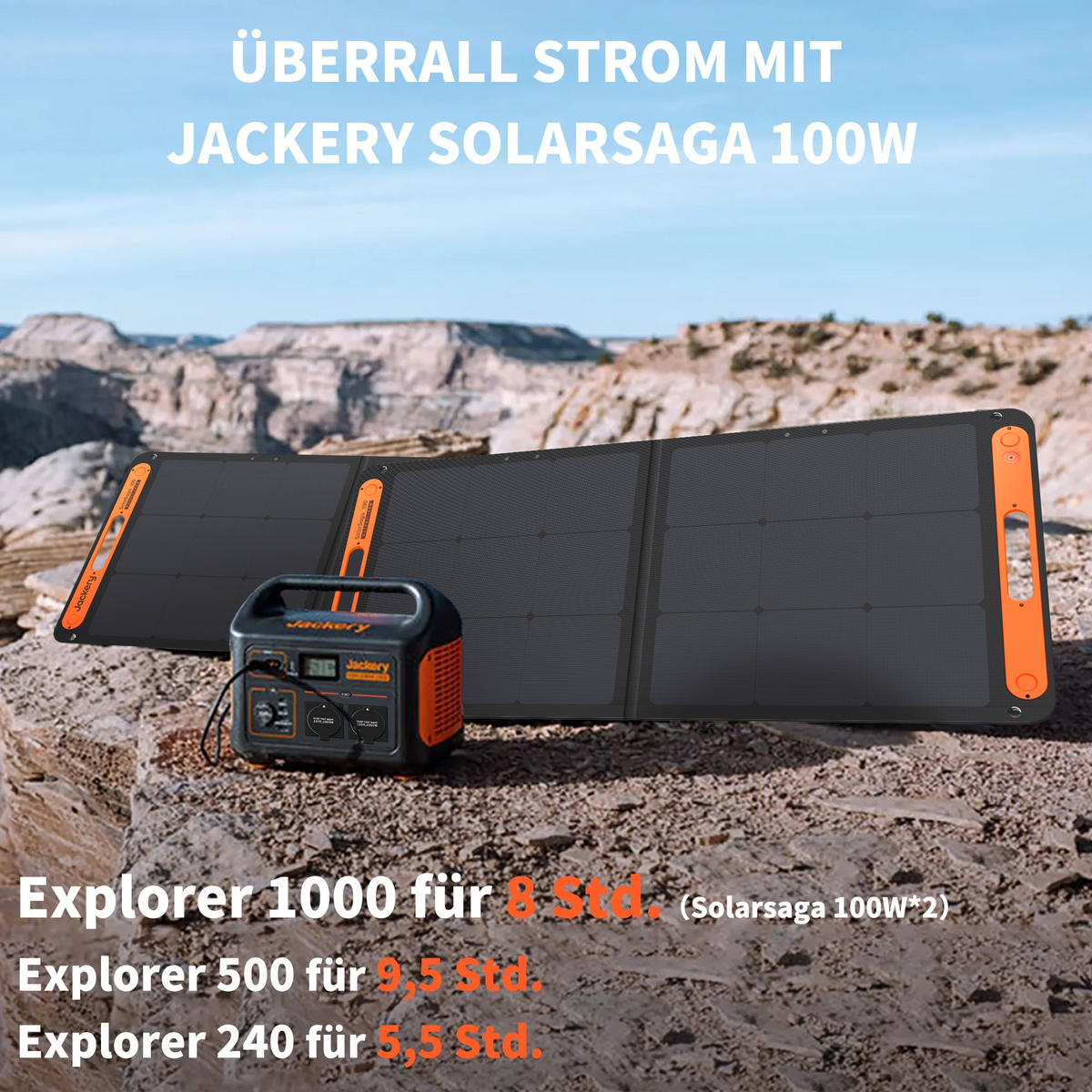 Jackery SolarSaga 100W faltbares Solarpanel