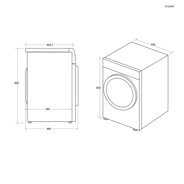 Haier HDB4 H7A2TBERX80 - Integrated 7KG Dryer - A++ energy