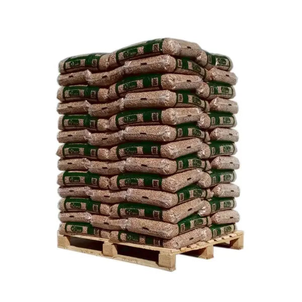 DS Energies Holzpellets DINplus / ENplus A1 – 975 kg Palette (65 x 15 kg) PEFC zertifizierte Nadelholz Pellets für effiz