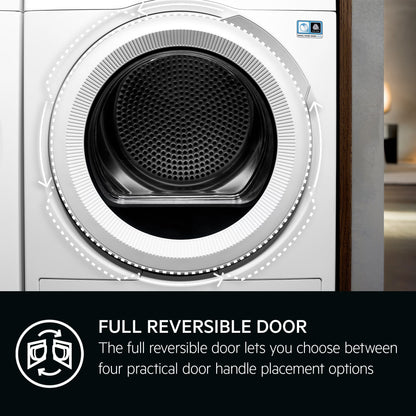 AEG TR718L4B - White 8KG Heat Pump Condenser Dryer - A++ energy