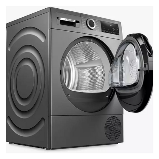 Bosch Series 6 WQG245R9GB - Graphite 9KG Heat Pump Condenser Dryer, - A++ energy