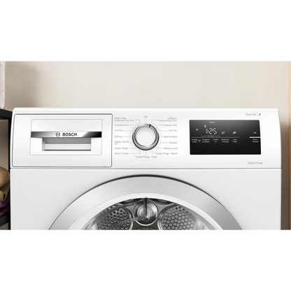 Bosch Series 4 WTH85223GB - White 8KG Heat Pump Condenser Dryer - A++ energy