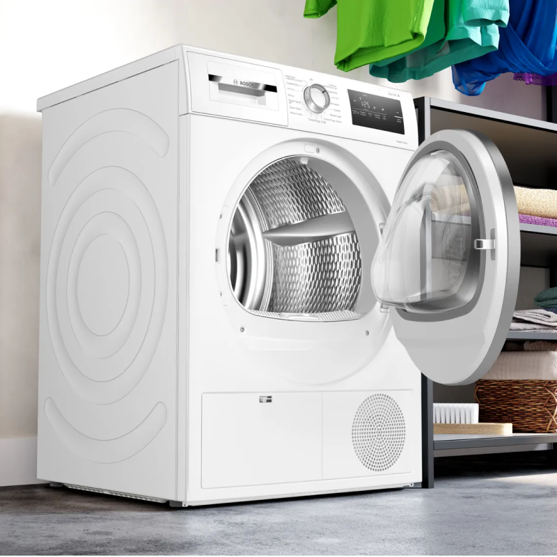 Bosch Series 4 WTH85223GB - White 8KG Heat Pump Condenser Dryer - A++ energy