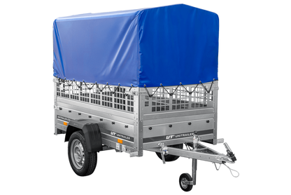Kipp Anhänger Garden Trailer 200 KIPP mit Laubgitteraufsatz, Hochplane, Hochspriegel und Stützrad