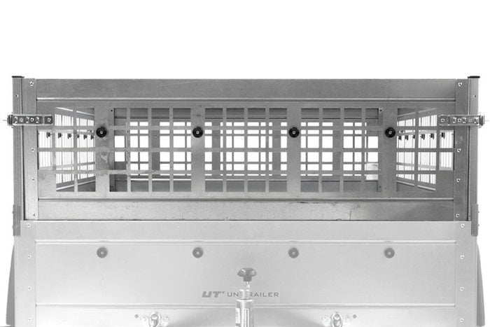 Autoanhänger 200×125 UNITRAILER GARDEN 201 KIPP mit Gitterwänden, H-0-Rahmen und grauer Plane