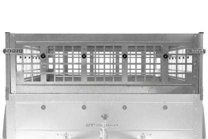 Autoanhänger 200×125 UNITRAILER GARDEN 201 KIPP mit Gitterwänden, H-0-Rahmen und grauer Plane