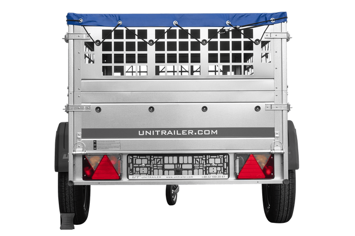 Pkw Planenanhänger GARDEN TRAILER 200 KIPP mit Laubgitteraufsatz, Stützrad, Flachplane und Planenträger