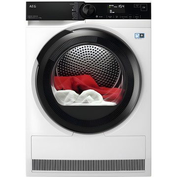 AEG TR849P4B - White 9KG Heat Pump Condenser Dryer - A++ energy