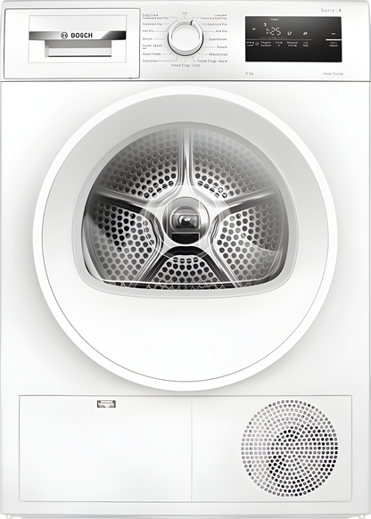 Bosch Series 4 WTH85225GB - White 8KG Heat Pump Condenser Dryer - A++ energy