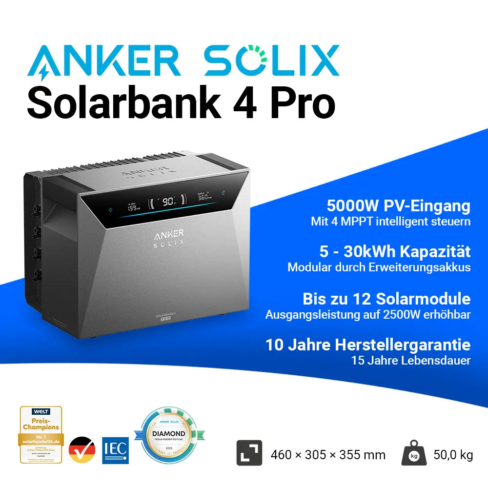 Anker SOLIX Solarbank 4 E5000 Pro inkl. Smart Meter