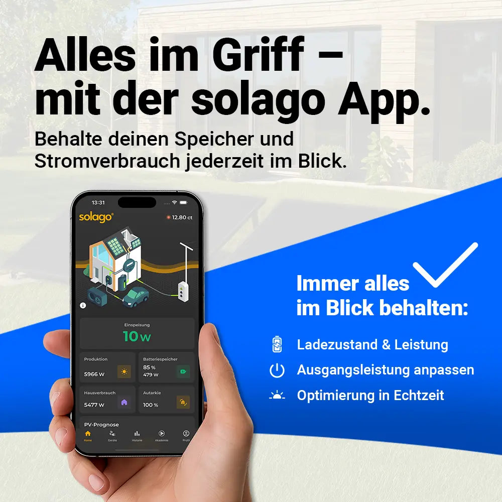 800W/1000W Balkonkraftwerk mit Speicher - 2x Jolywood 500W Full Black bifazial & Anker Solix Solarbank 3 Pro