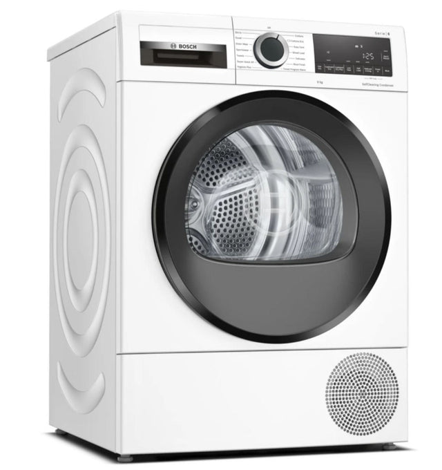 Bosch Series 6 WQG24509GB - White 9KG Heat Pump Condenser Dryer, - A++ energy - Display